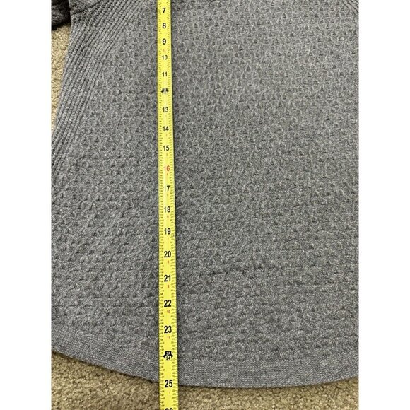 J. JILL Gray Long Sleeve Round Neck Pullover Sweater Side Buttons Capsule SMALL - Picture 8 of 9